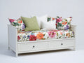 Sofás cama 200 x 90 x 85 cm madera blanco con cajones y diseño floral - estilo moderno