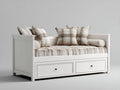 Sofás cama 200 x 90 x 85 cm madera blanco con cajones de almacenamiento - diseño clásico moderno