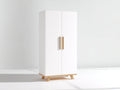 Armarios 80 x 40 x 160 cm madera blanco - diseño moderno con patas elevadas