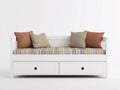 Sofás cama con 2 cajones 205x95x85 cm - blanco - diseño compacto con almacenaje