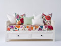 Sofás cama tapizado 200x90x85 cm blanco con 2 cajones de almacenamiento y diseño clásico
