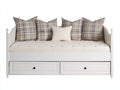 Sofás cama de madera con 2 cajones 205x96x92 cm - blanco - diseño clásico con almacenamiento integrado